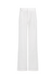 Packshot witte linnen damesbroek met extra lange lengtemaat