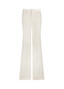 Front off white stretch jeans golden button