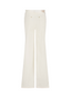 Back off white stretch jeans golden button