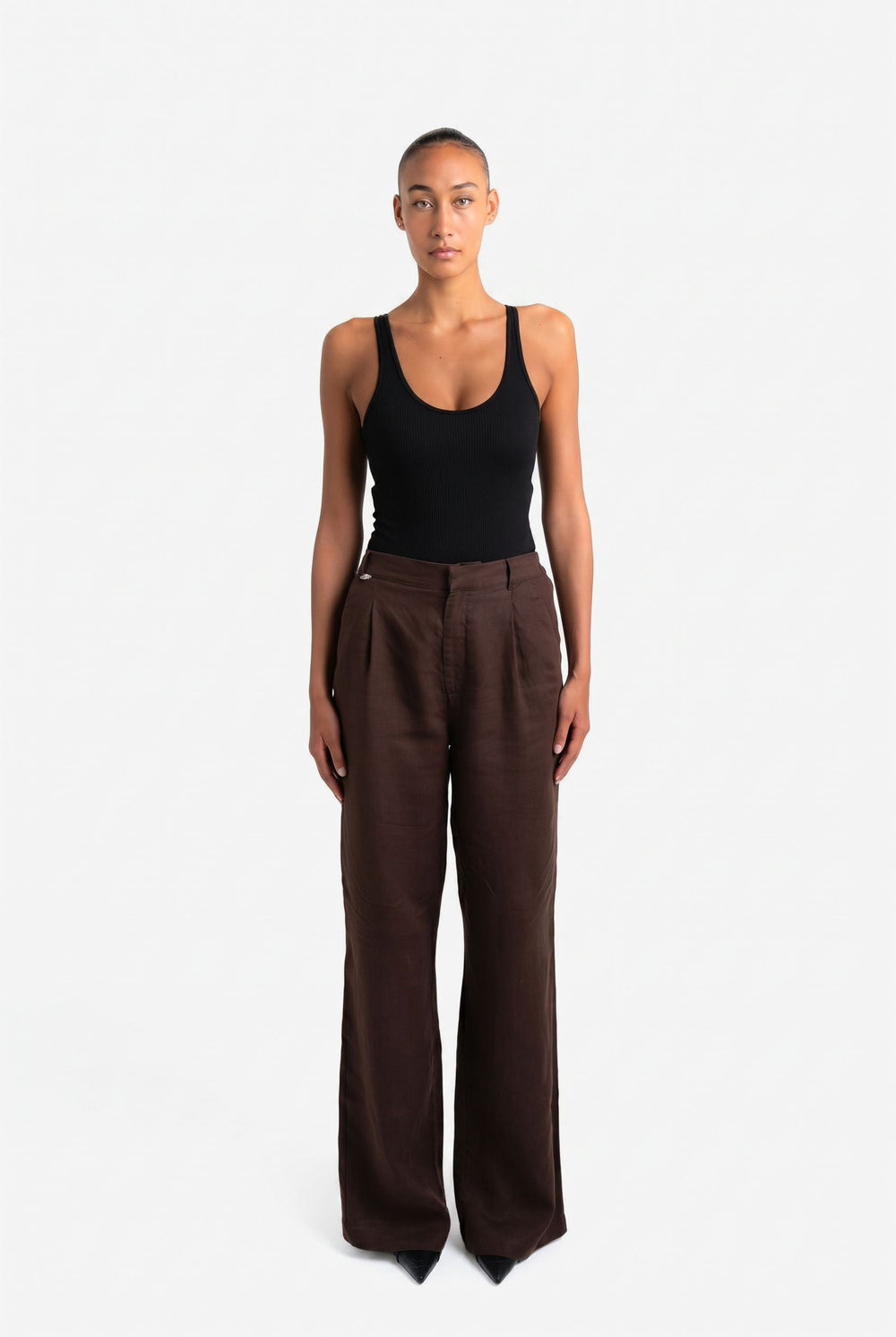 Bali Linen Pants Dark Brown