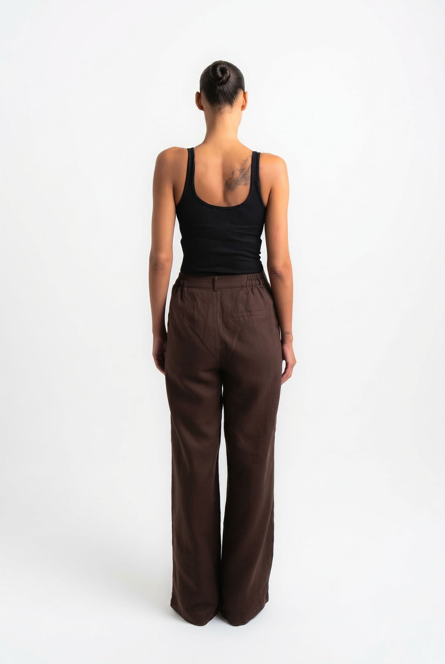 Bali Linen Pants Dark Brown